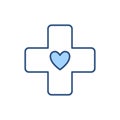 Medical Cross related vector icon. Royalty Free Stock Photo