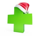 Medical cross santa hat