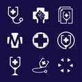 Medical cross set Logo element. Corporate branding identity design template. Medical cross design collection. Vector illustration Royalty Free Stock Photo