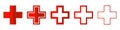 Medical cross vector icons set