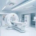 Medical CT or MRI Scan,MRI Scanner or Magnetic resonance imaging scanner machine in Hospital,AI generated Royalty Free Stock Photo