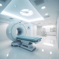 Medical CT or MRI Scan,MRI Scanner or Magnetic resonance imaging scanner machine in Hospital,AI generated Royalty Free Stock Photo