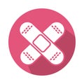 Medical cure band tool block style icon