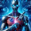 Medical cyborg with advanced biosensors, healing nanobots, ad s
