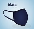 Medical dark blue mask vector design