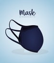 Medical dark blue mask vector design