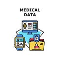Medical Data Vector Concept Color Illustration