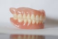 Medical denture on white table Royalty Free Stock Photo