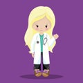 Medical department docotr girl blonde 10 Royalty Free Stock Photo