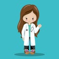 Medical department docotr girl brown 11 Royalty Free Stock Photo