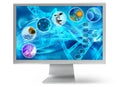 Medical desktop on pc screen