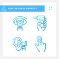 Medical devices pixel perfect gradient linear vector icons set Royalty Free Stock Photo