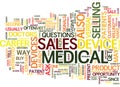 Medical Devices Sales Career Text Background Word Cloud Concept