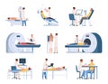 Medical Diagnosis Equipment Flat Icon Set