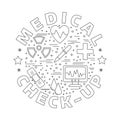 Medical diagnostic, checkup graphic design concept Royalty Free Stock Photo
