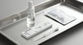 Medical Diagnostic Test Kit with Dropper and Results Displayed Royalty Free Stock Photo