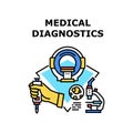 Medical diagnostics icon vector illustration Royalty Free Stock Photo