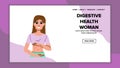 medical digestive health woman vector