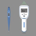 Medical digital non-contact thermometer gun for body temperature measuring and digital electronic classic thermometer