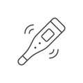 Medical digital thermometer line icon