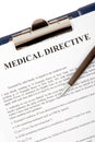 Medical directive document Royalty Free Stock Photo