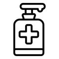 Medical dispenser icon outline vector. Kid protection