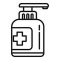 Medical dispenser icon outline vector. Sick disease