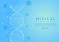 Medical dna design clean background care concept biology style with space for your text