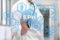 Medical Doctor and BPH, Benign Prostatic Hyperplasia words in Me Royalty Free Stock Photo