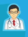 Medical Doctor General Practitioner Physician Profile Avatar Cartoon