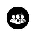 Medical Doctor Group, Team Button Icon.