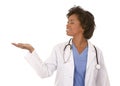 Medical doctor holding an object Royalty Free Stock Photo