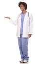 Medical doctor holding an object Royalty Free Stock Photo