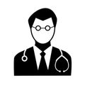 Medical doctor icon on white background. flat style. doctor icon for your web site design, logo, app, UI. male health care