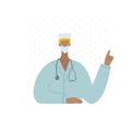 Medical Doctor nurse pointing finger illustration