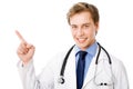 Medical doctor pointing finger