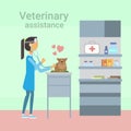 Medical Doctor Veterinarian Cure Animal In Clinic Of Veterinary Assistance