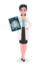 Medical doctor woman cartoon character