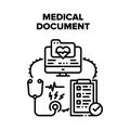 Medical Document Vector Concept Color Illustration