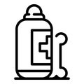 Medical dog shampoo bottle icon, outline style Royalty Free Stock Photo