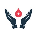 Medical, donate, transfusion, blood donation icon. Vector illustration