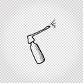 Medical doodle objects. Simple hand drawn medicinal spray. Vector illustration.