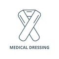 Medical dressing vector line icon, linear concept, outline sign, symbol Royalty Free Stock Photo