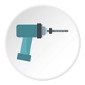 Medical drill icon circle