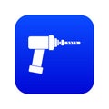 Medical drill icon digital blue