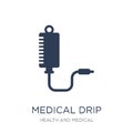 medical drip icon. Trendy flat vector medical drip icon on white