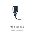 Medical drip icon vector. Trendy flat medical drip icon from health and medical collection isolated on white background. Vector