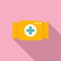 Medical drop icon flat vector. Cold remedy