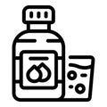 Medical dropper icon outline vector. Exercise plan health