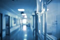 Medical dropper with medicine in hospital corridor